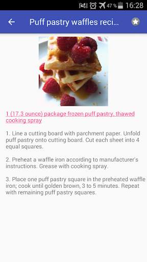 Waffles recipes with photo offline screenshot 7