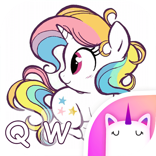 Rainbow Unicorn Emoji Keyboard Theme icon