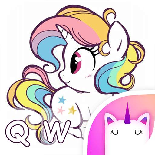 Rainbow Unicorn Emoji Keyboard Theme 1.0