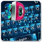 3D Blue High Tech Keyboard Theme 6.3.23.2019