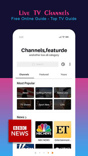 Live TV Channels Free Online Guide screenshot 3