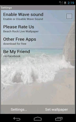 Beach Rock Live Wallpaper screenshot 3