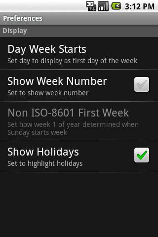 Twelve Month Calendar screenshot 6