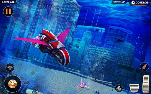 Light Flying Bike Taxi Driving Stunts screenshot 3