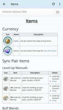 Pokémon Masters Guide & Wiki! screenshot 3
