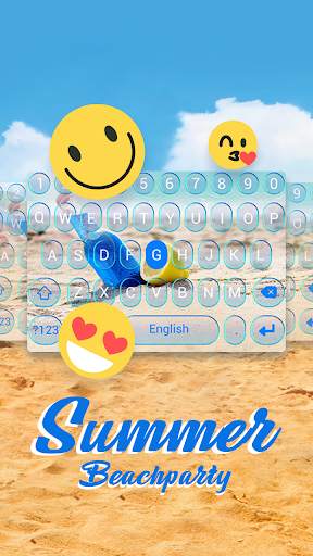 Summer Beach Party Keyboard Theme screenshot 3