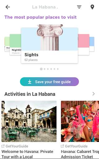La Habana Travel Guide in english with map screenshot 2