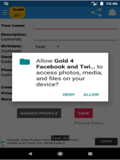 Gold For Facebook and Twitter screenshot 3