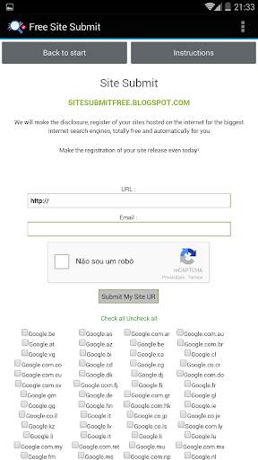 Submit Site to Search Engines 1 تصوير الشاشة