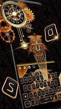 Luxury Golden Clock Keyboard Theme screenshot 3