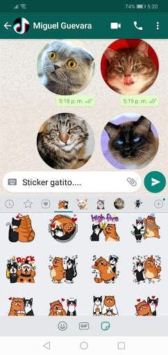 New Funny Cat Stickers For WhatsApp WAStickerApps screenshot 2
