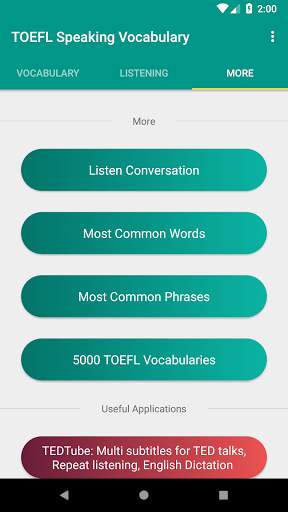 TOEFL Speaking Vocabulary with audios скриншот 2
