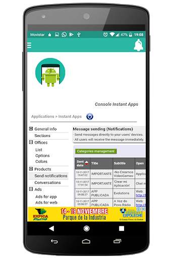 Instant Apps Console screenshot 3