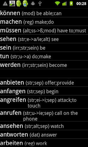 German Verbs screenshot 1