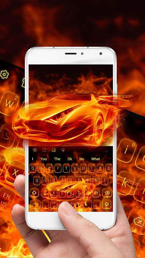 Cool Flame Car Keyboard screenshot 2