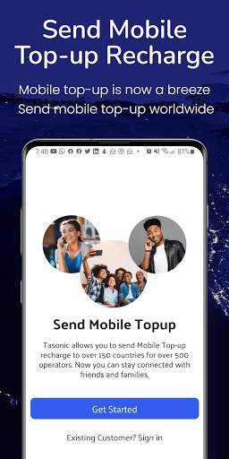 Tasonic Top-up: Worldwide Mobile Recharge screenshot 1