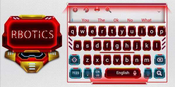 3D Red Technology Robotics Keyboard Theme screenshot 5
