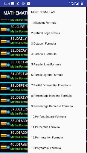 Mathematics Formulas Kit  Examples screenshot 6