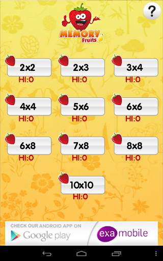 Fruits Games - Exercise Memory 11 تصوير الشاشة
