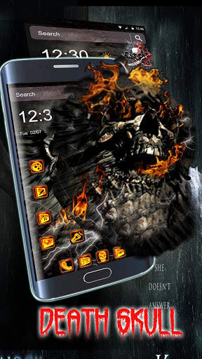 3D Fire Skull Theme screenshot 1