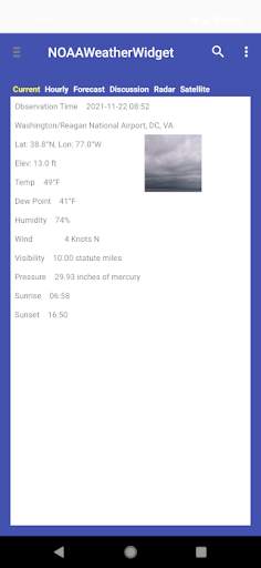 Weather App (powered by NOAA) screenshot 1