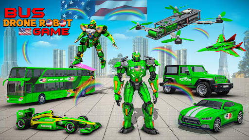 US Drone Bus Robot Transform screenshot 1