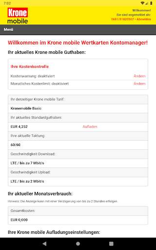 Krone mobile Tarif screenshot 7