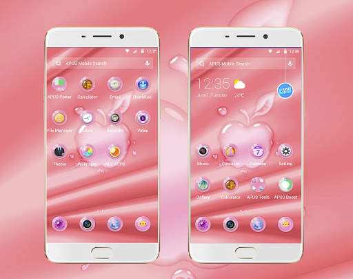 Pink Phone -- APUS Launcher Free Theme screenshot 1