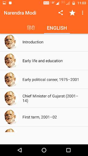 Biography of Narendra Modi in Hindi and English screenshot 5
