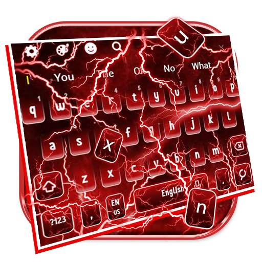 Red Lightning Keyboard Theme 10001002