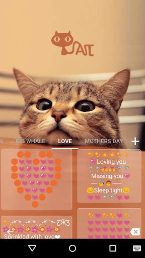 Cute Kitty Emoji Keyboard Theme Wallpaper स्क्रीनशॉट 6