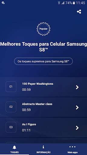 Melhores Toques para Celular Samsung S8™ screenshot 1