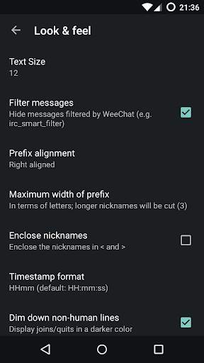 Weechat-Android screenshot 6