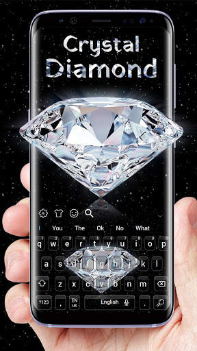 Crystal Diamond Black Keyboard Theme screenshot 1