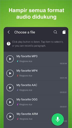 Ringtone Ace - Pembuat Nada Dering & Pemotong MP3 screenshot 1