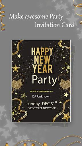Party Invitation Card Maker 3 تصوير الشاشة