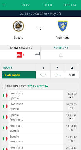 Calcio in TV e Livescore screenshot 3