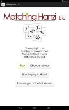 Matching Hanzi Chinese Lite screenshot 7