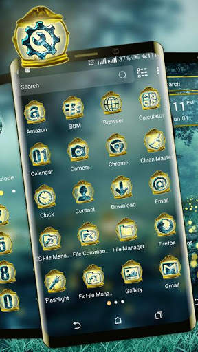 Fireflies Light Lamp Launcher Theme screenshot 2