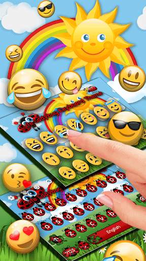Cute Ladybug Keyboard स्क्रीनशॉट 3