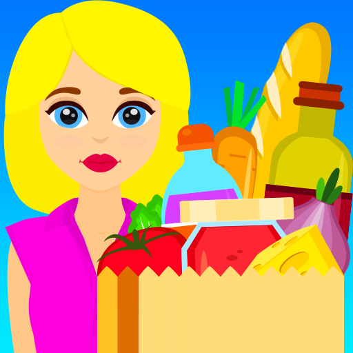 grocery store shopping game icon