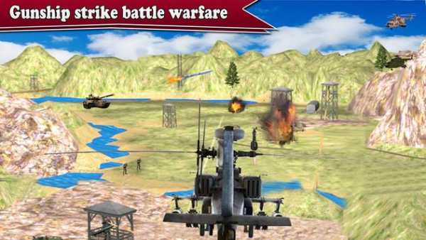 Air Gunship Helicopter Strike Battle screenshot 2