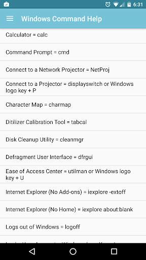Windows Command Help screenshot 1