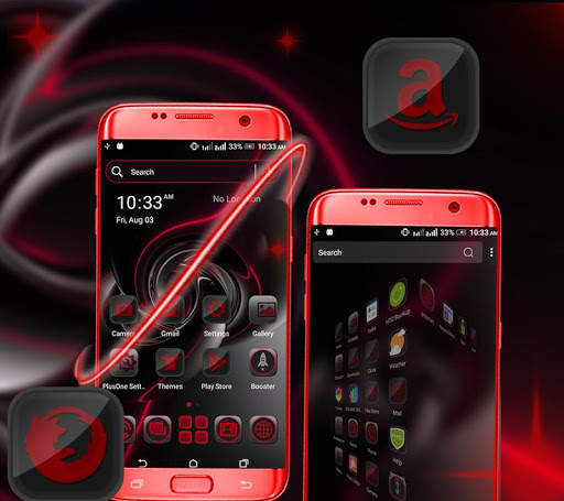 Red Black Launcher Theme screenshot 4