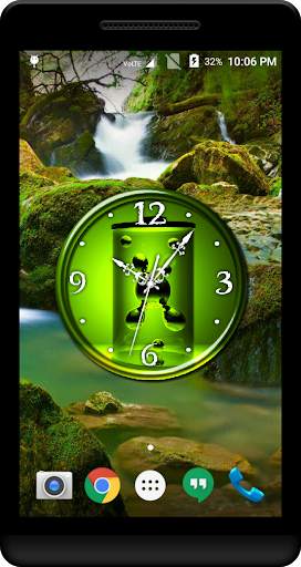 Green Clock Live Wallpaper screenshot 1