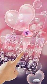 Pink Heart Bubble Keyboard screenshot 2