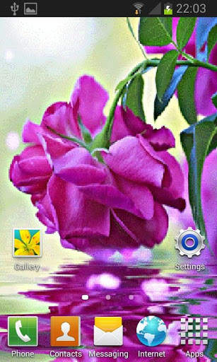 Purple Rose Swining LWP 1 تصوير الشاشة