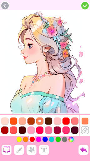 Princess Coloring:Drawing Game screenshot 2