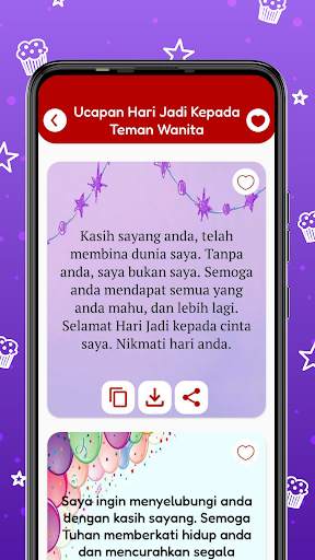 Kad & Mesej Hari Jadi screenshot 6