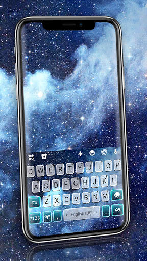 Night Sky Clouds Keyboard Background screenshot 2